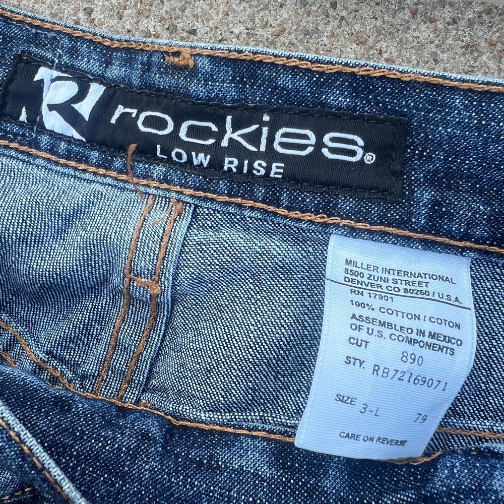 Y2K 2000s Low Rise Rockies Western Blue Jeans | Size 27 x 30 | - Picture 5 of 7